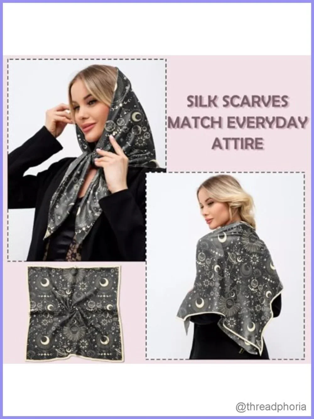 Silk Feeling Large Square Scarf Satin Head Wrap Hair Bandana 27.5 Inch